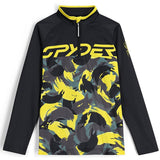 Spyder Camo Half Zip Top - Boy's  | Acid Yellow