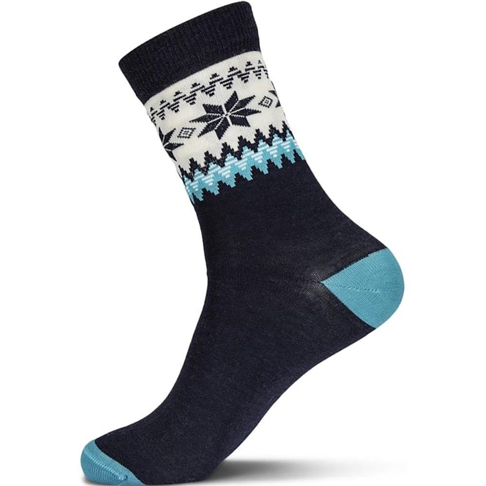 Dale of Norway Myking Wool Sock  | Navy Turquoise Off White