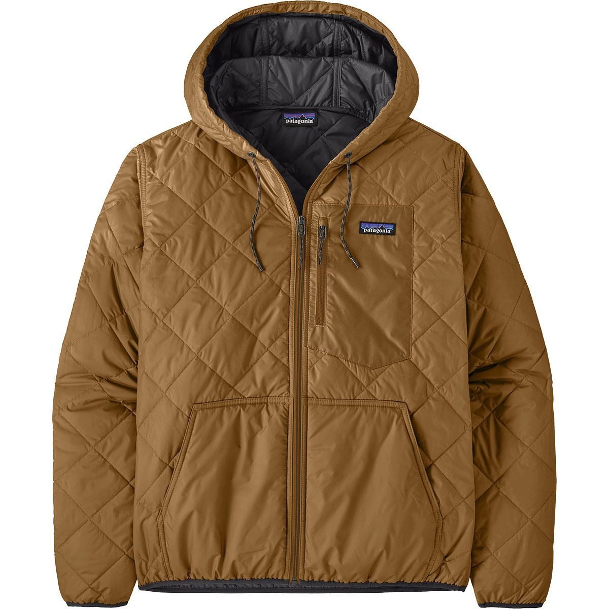 Patagonia Diamond Quilted Bomber Hooded Jacket - Men's | Deer Brown