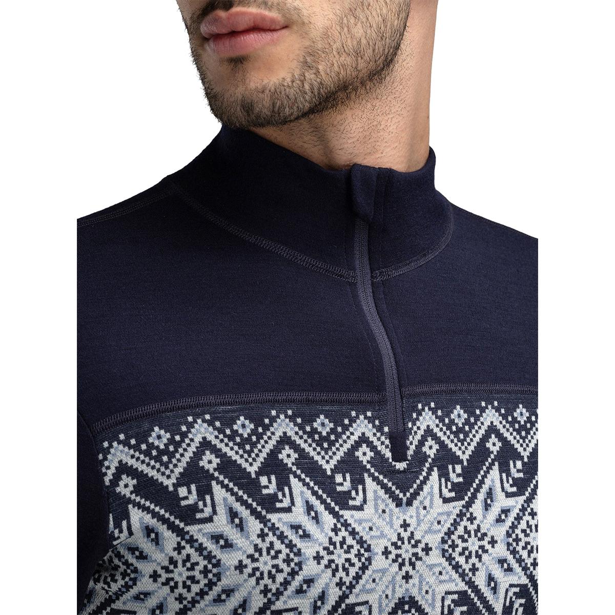 Dale of Norway Vail Half Zip Baselayer - Men's  | Off White Navy
