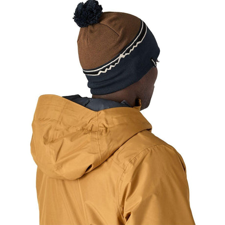 Patagonia Lightweight Powder Town Beanie  | Skyline Block: Shelter Brown