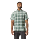 Helly Hansen Fjord QD 2.0 Short-Sleeve Shirt - Men's  | Green Mist Plaid