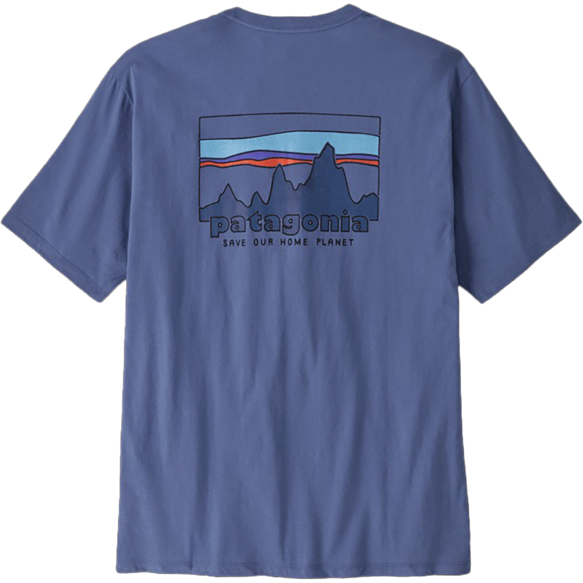 Patagonia 73 Skyline Regenerative Organic Cotton T-Shirt - Men's | Current Blue