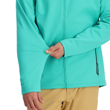 Spyder Gridweb Shellfleece Hooded Jacket - Men's  | Teal Green