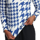 Spyder Houndstooth Half Zip Mid-Layer - Women's  | Electric Blue