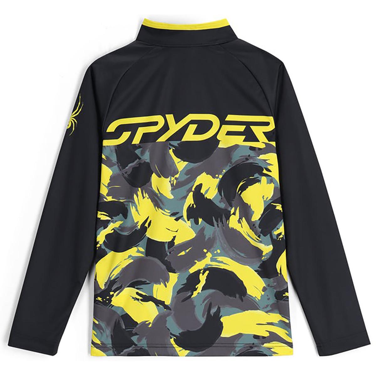 Spyder Camo Half Zip Top - Boy's  | Acid Yellow
