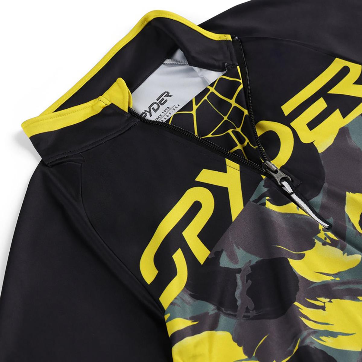 Spyder Camo Half Zip Top - Boy's  | Acid Yellow