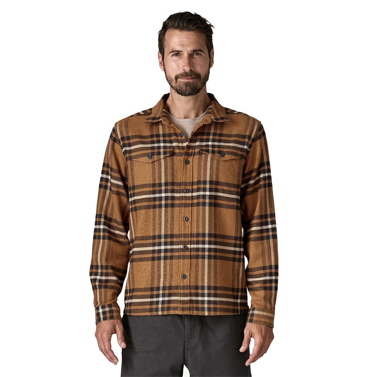 Patagonia Organic Cotton MW Long-Sleeve Fjord Flannel Shirt - Men's  |  Catch: Deer Brown