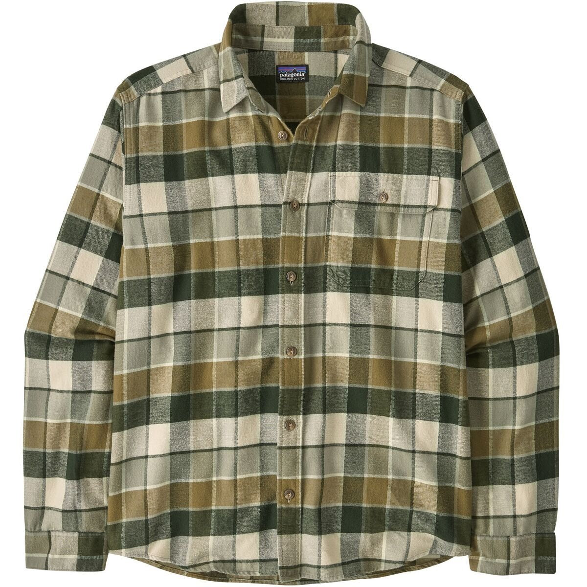 Patagonia Long-Sleeve Cotton in Conversion Fjord Flannel Shirt - Men's  | Rocky: Old Growth Green