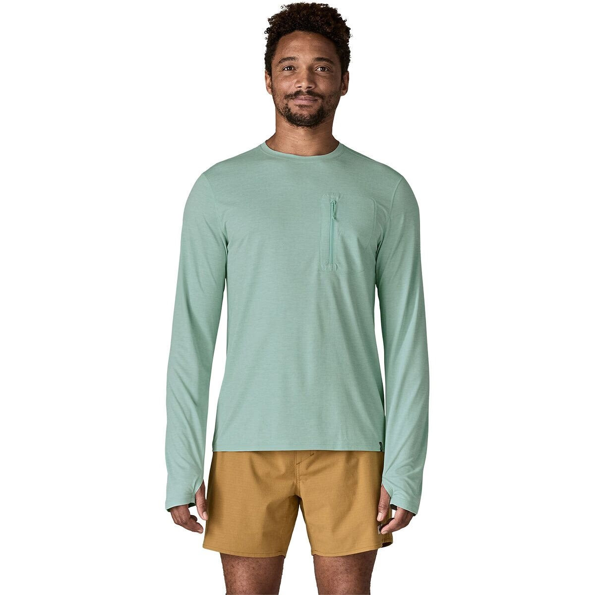 Patagonia Cap Cool Long-Sleeve Sun Shirt - Men's | Thermal Blue - Thin Ice X-Dye