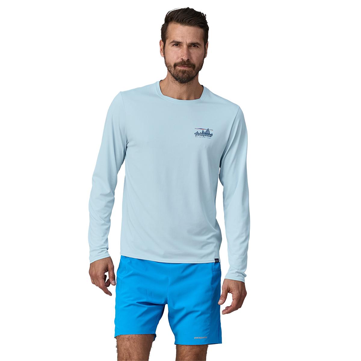 Patagonia Capilene Cool Daily Graphic Long-Sleeve Shirt - Men's  | 73 Skyline: Rinsed Green X-Dye