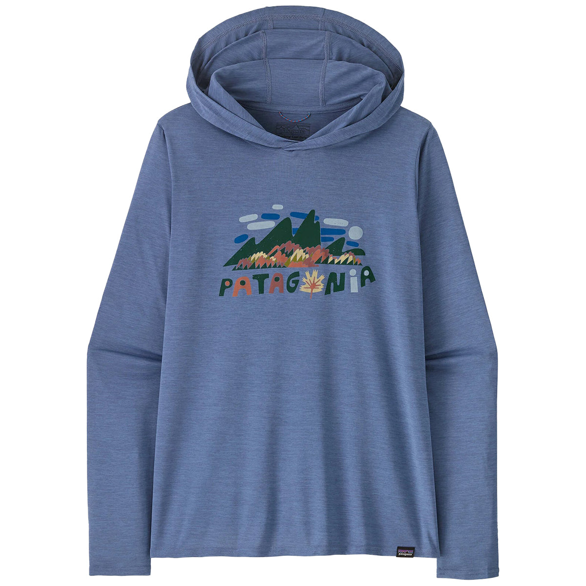 Patagonia Capilene Cool Daily Graphic Hoodie - Women's | Fitz Roy Foliage: Current Blue X-Dye