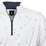 Jack and Sage Pow Turns Performance Tek 1/4-Zip | Snow Grey