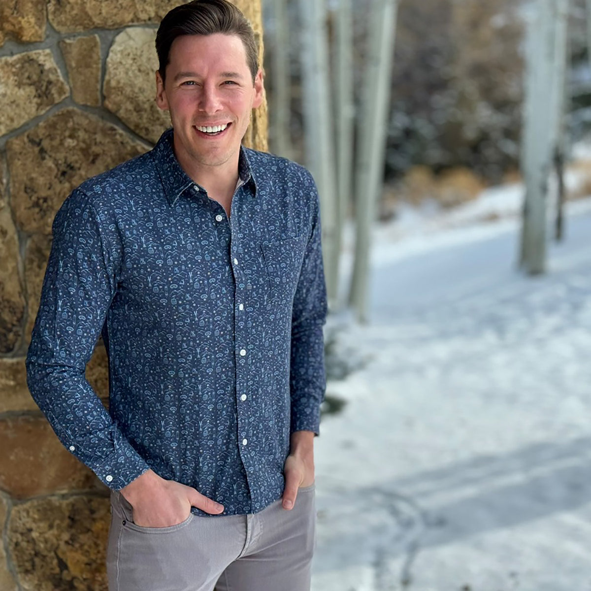 Jack and Sage Ice Dream Flannel Shirt - Men's | Night Sky Navy