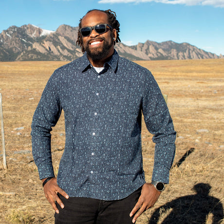 Jack and Sage Ice Dream Flannel Shirt - Men's | Night Sky Navy