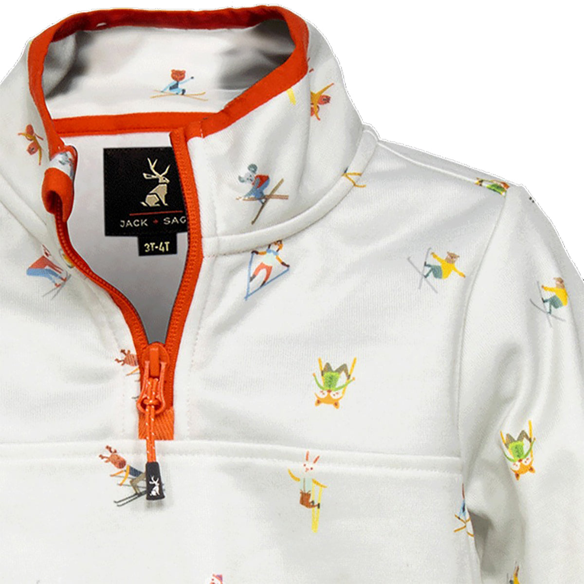 Jack and Sage Animals Shred 1/4-Zip Fleece - Kids | Beige