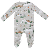 Angel Dear 2 Way Zipper Footie - Toddler  | Winter Fun Skiers