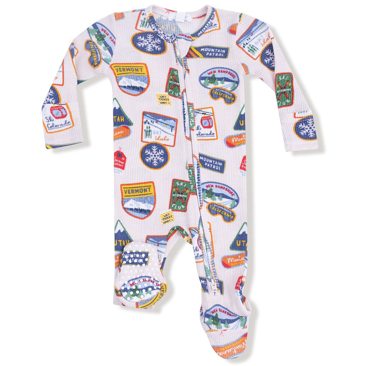 Angel Dear 2 Way Zipper Footie - Toddler  | Vintage State Snow Sport Patches