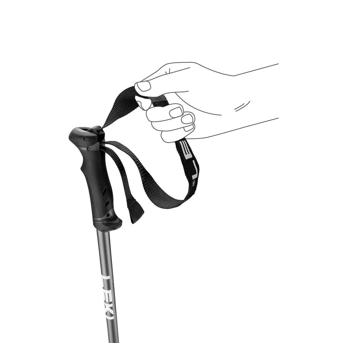 LEKI QNTM Ski Poles | Red