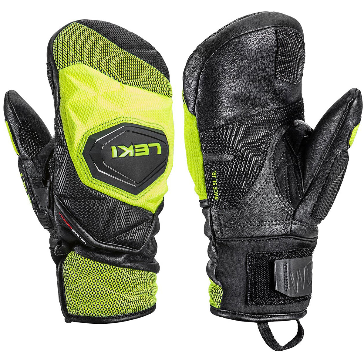 LEKI WCR Venom 3D Jr Mitten - Kids' | Black/Lemon