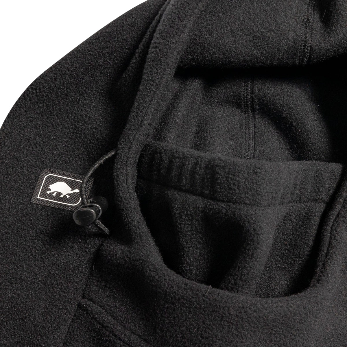 Turtle Fur Fleece Alien Overhood | Black
