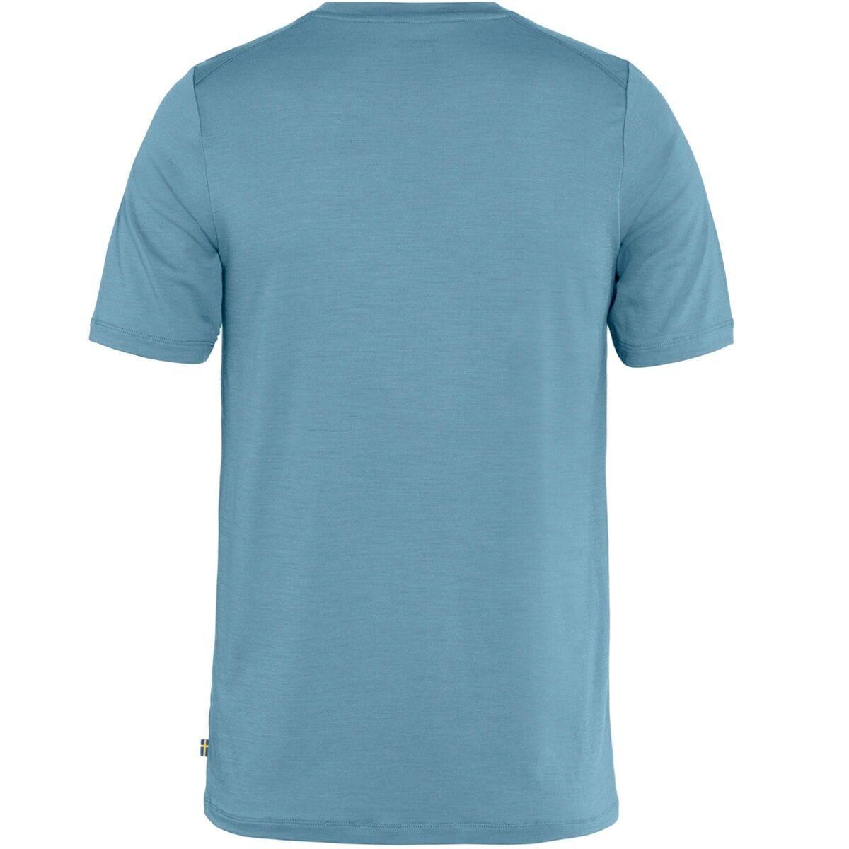 Fjallraven Abisko Wool Logo Short-Sleeve T-Shirt - Men's  | Dawn Blue