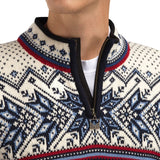 Dale of Norway Vail Sweater - Men's | Midnight Navy/Red Rose/Off White