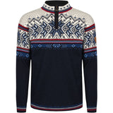 Dale of Norway Vail Sweater - Men's | Midnight Navy/Red Rose/Off White