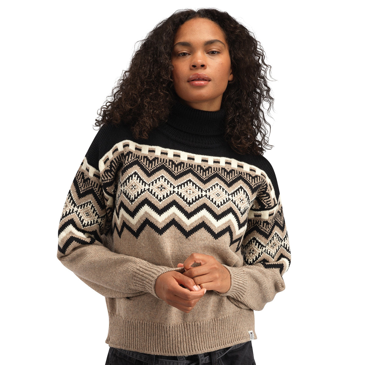 Dale of Norway Randaberg Sweater - Women's | Brownmel Black Offwhite