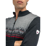 Dale of Norway Liberg Sweater Jacket - Men's | Dark Charcoal Smoke Redrose