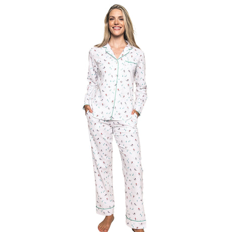 Petite Plume Après Ski Pajama Set - Women's | White
