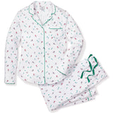 Petite Plume Après Ski Pajama Set - Women's | White