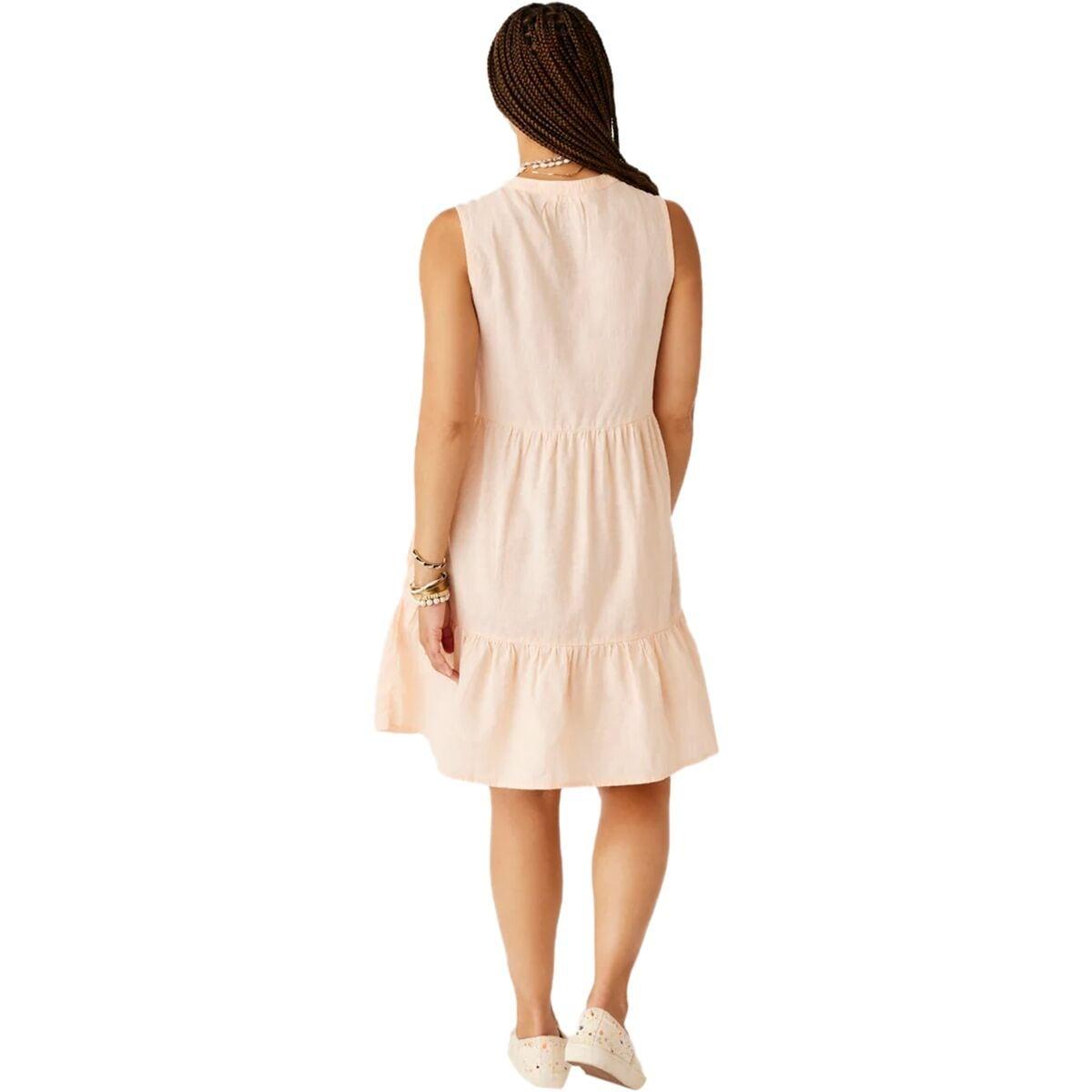 Carve Designs Nellie Linen Dress - Women's  | Peach Chambray