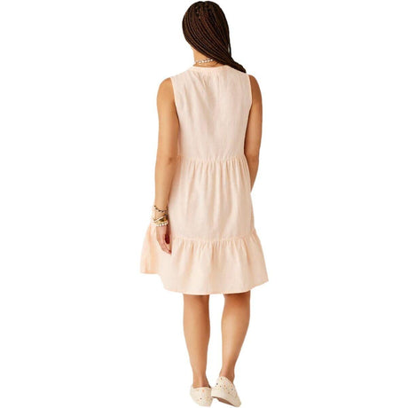 Carve Designs Nellie Linen Dress - Women's  | Peach Chambray