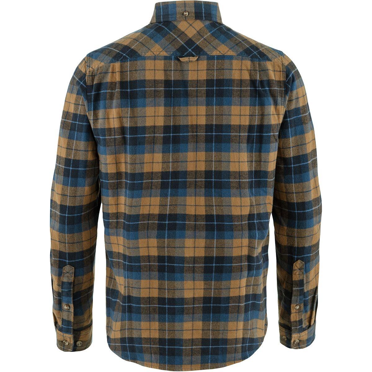 Fjallraven Singi Heavy Regular Fit Flannel Shirt - Men's  | Dark Navy/Buckwheat Brown