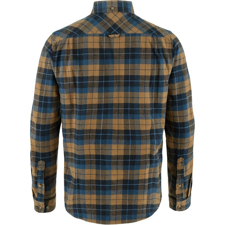 Fjallraven Singi Heavy Regular Fit Flannel Shirt - Men's  | Dark Navy/Buckwheat Brown
