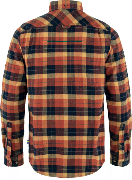 Fjallraven Singi Heavy Regular Fit Flannel Shirt - Men's  | Autumn Leaf/Dark Navy