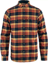 Fjallraven Singi Heavy Regular Fit Flannel Shirt - Men's  | Autumn Leaf/Dark Navy