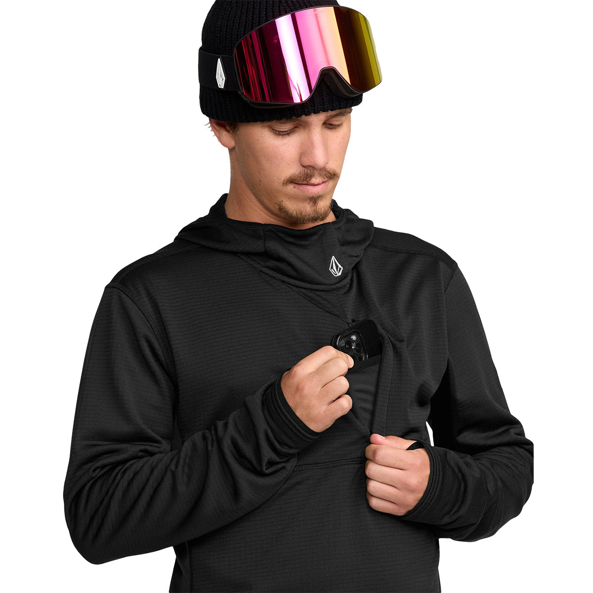 Volcom Gridlock Hooded Pullover Fleece - Men's | Black