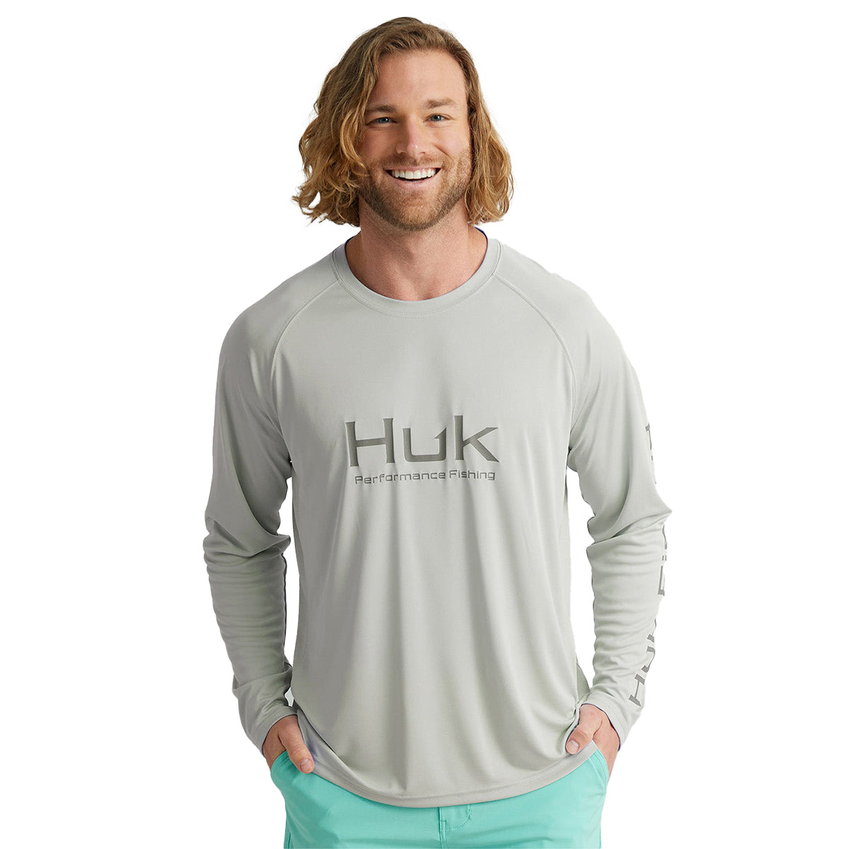 Huk Pursuit Performance Shirt - Men's  | Harbour Mist