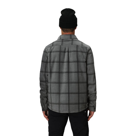 686 Sierra Fleece Flannel Shirt Jacket - Men's  | Rhino Grey Plaid