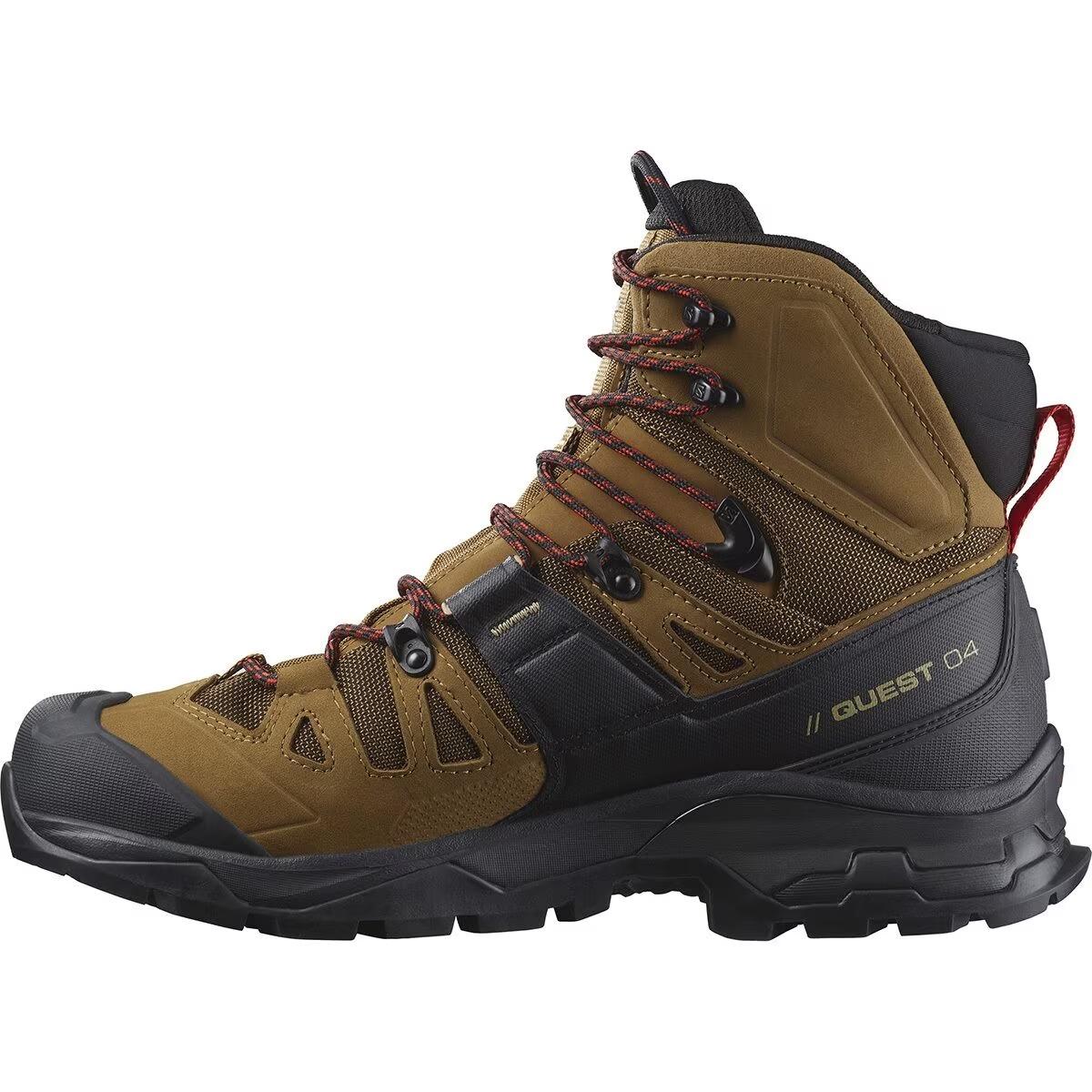 Salomon Quest 4 GTX Backpacking Boot  Mens  | Rubber Black Fiery Red