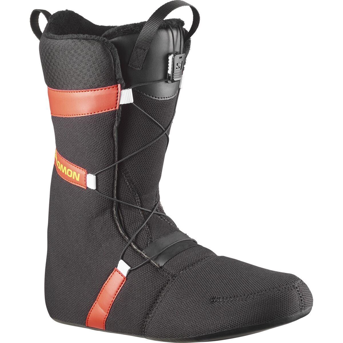 Salomon X Approach Lace SJ BOA Snowboard Boot  | White/Cherry Tomato/Black