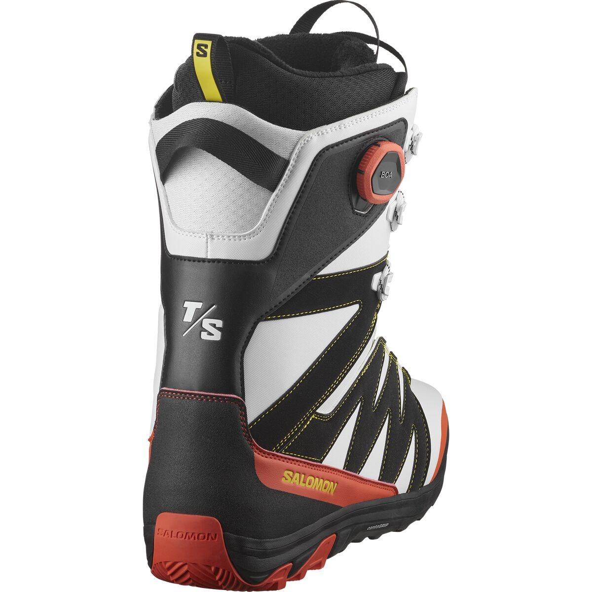 Salomon X Approach Lace SJ BOA Snowboard Boot  | White/Cherry Tomato/Black