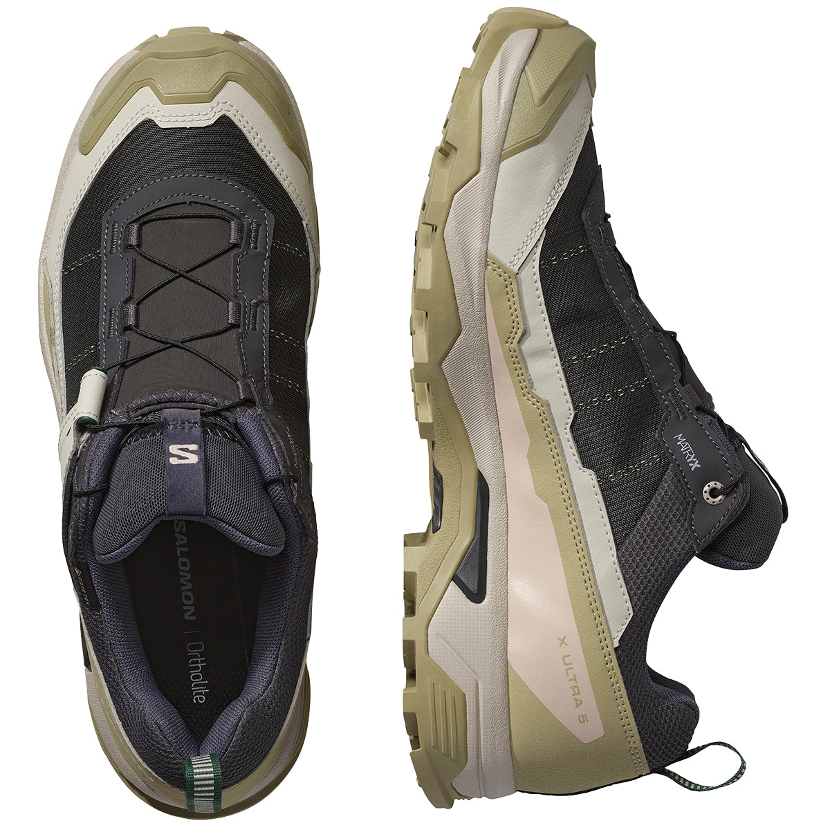 Salomon X Ultra 5 GTX Hiking Shoe - Men's | Asphalt/Gray Green/Eden