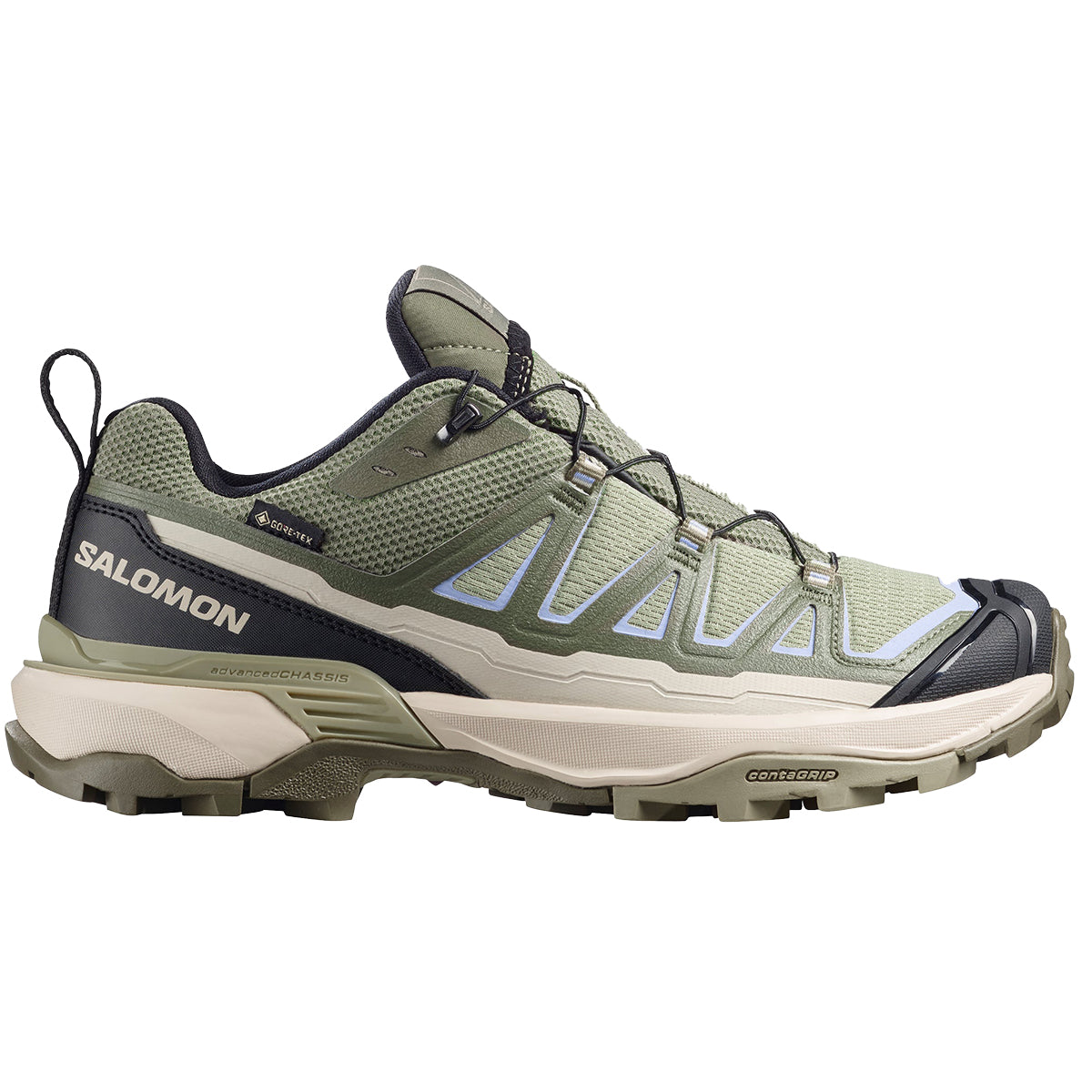 Salomon X Ultra 360 Edge GTX Hiking Shoe - Women's | Tea/Deep Lichen Green/Brunnera Blue