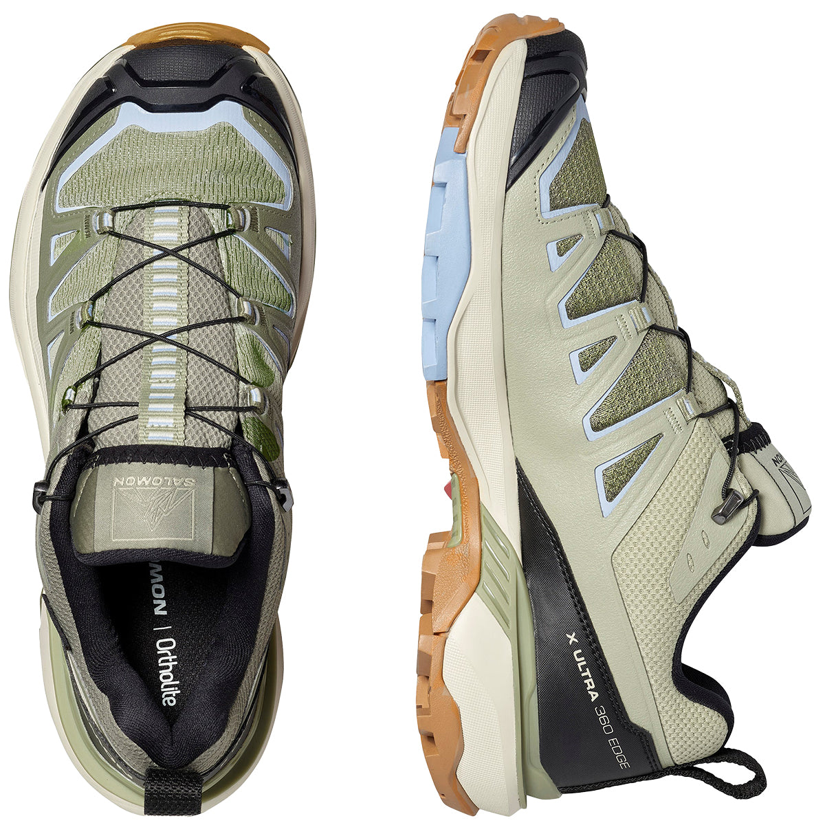 Salomon X Ultra 360 Edge Hiking Shoe - Women's | Deep Lichen Green/Tea/Brunnera Blue