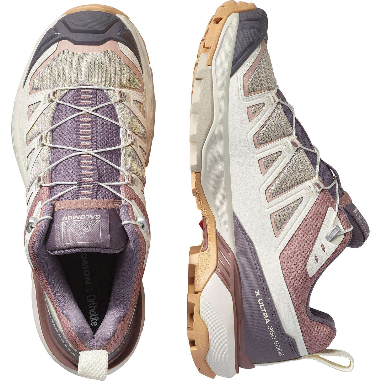 Salomon X Ultra 360 Edge Hiking Shoe - Women's | Silver Cloud/Vanilla Ice/Burlwood