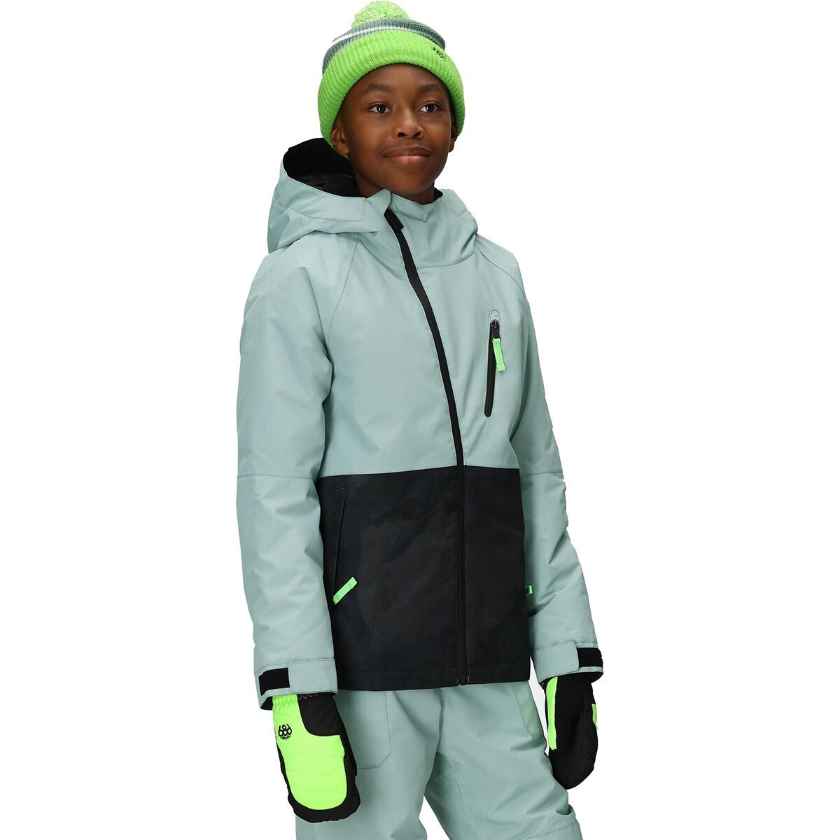 686 Hydra Insulated Jacket - Boys'  | Dusty Marine Colorblock