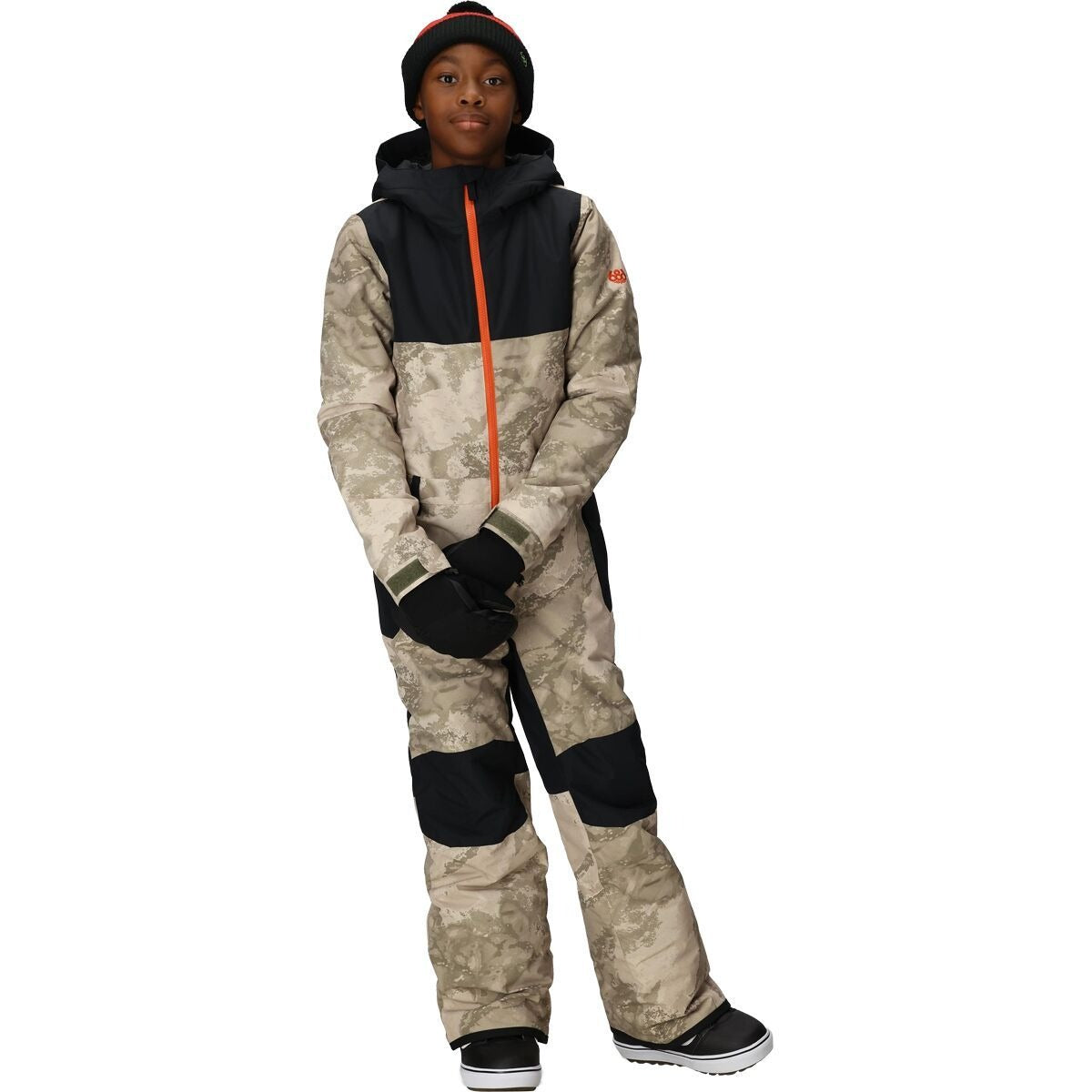 686 Shazam Insulated One-Piece - Boys' | Limestone Hemisphere Colorblock